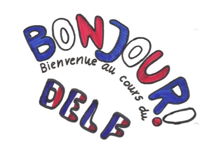 Kleines selbstgemaltes Logo der DELF-AG aus dem Jahr 2015