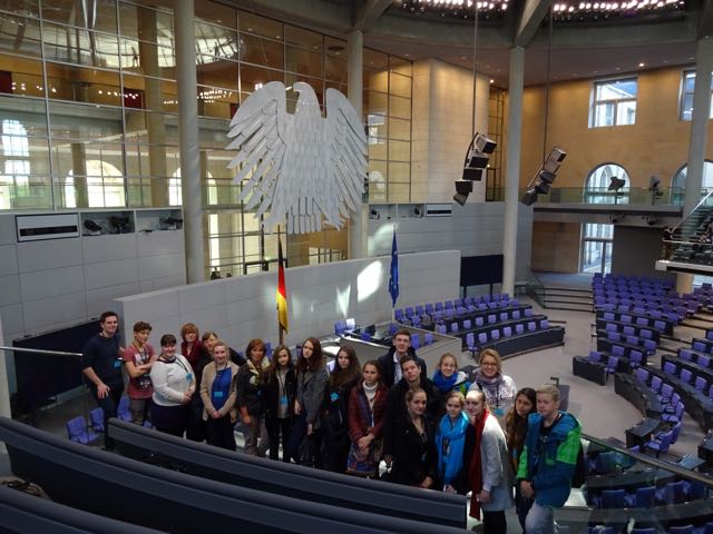 Der Schüleraustausch St. Petersburg im Jahr 2015 besucht den Deutschen Bundestag