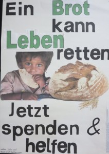 Plakat zum Thema "Hungerhilfe"